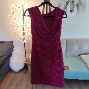 Connected Apparel Sequin Midi Formal Dress